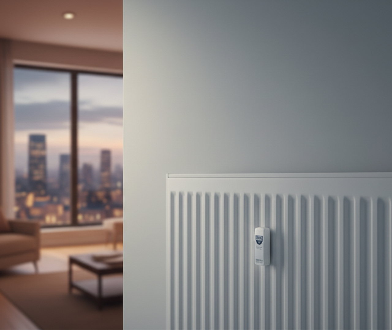 Ripartitore installato su un radiatore in un appartamento